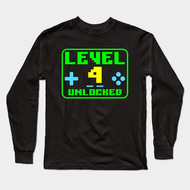 Level 4 Unlocked Long Sleeve T-Shirt by colorsplash